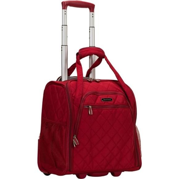 Upright Wheeled Underseater Luggage, Red, Carry-On 15-Inch - Picture 1 of 7